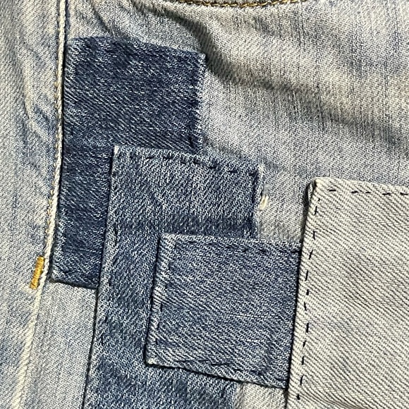 Ralph Lauren Flare Blue Patchwork Jeans (29/34) - Picture 4 of 8